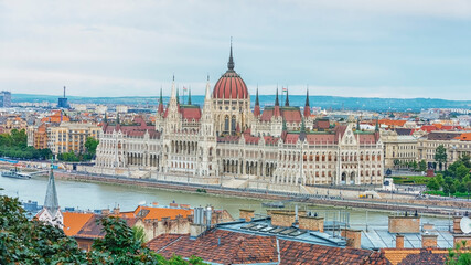Obraz premium Hungarian Parliament Building in Budapest