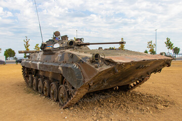 Armenian armoured vehicle BMP-1 on display in Military Trophies Park of Baku - Azerbaijan