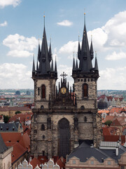 Fototapeta na wymiar Church or Our Lady Before Tyn in Prague, Czech Republic