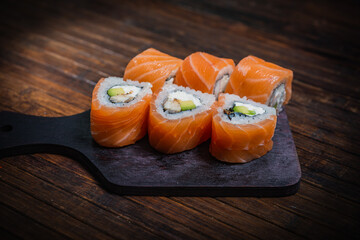 Sushi- delicious asian. Fastfood- restaurant concept