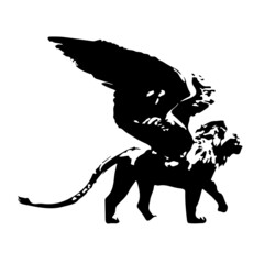 Monster Mythical Legendary Creature Winged Lion Demon