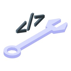 Key code icon isometric vector. Enter password. Lock pin