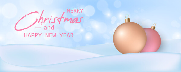 Marry Christmas and Happy New Year card