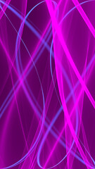 Abstrakter Hintergrund 4k lila Lavendel hell dunkel schwarz Neon Wellen und Linien Smartphone