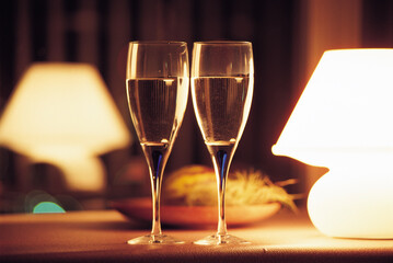 glasses of champagne