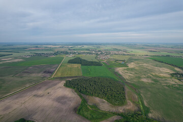 Landscape with a river (Lesnaya, Brest district) and fields