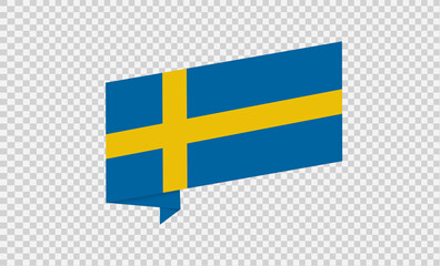 Waving flag of Sweden isolated  on png or transparent  background,Symbol of Sweden,template for banner,card,advertising ,promote, vector illustration top gold medal sport winner country