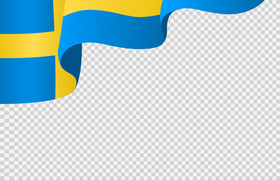 Waving flag of Sweden isolated  on png or transparent  background,Symbol of Sweden,template for banner,card,advertising ,promote, vector illustration top gold medal sport winner country