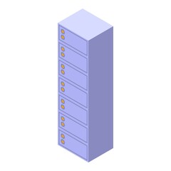 Bank locker icon isometric vector. Safe money. Door vault