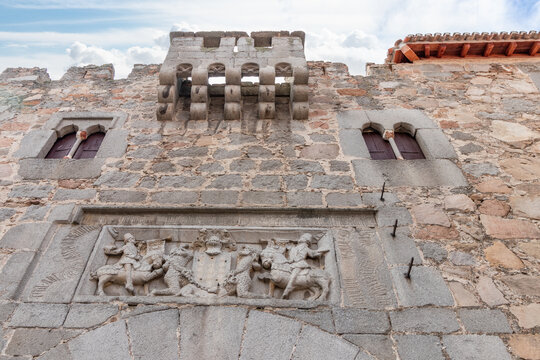 Facade of The Abrantes palace, or Palacio de los Davila, is a building in the Spanish city of Avila. It has the status of Asset of Cultural Interest