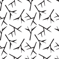Seamless pattern with branches. Floral print.
