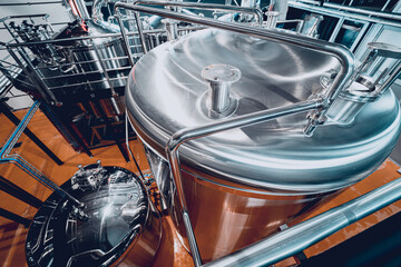 Craft beer brewing equipment in privat brewery