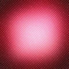 Maroon background covered shimmer dots wavy lines. Festive texture. Dark blurred vignette and spotlight in centre.