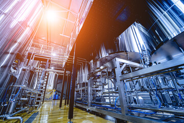 Craft beer brewing equipment in privat brewery