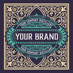 Western card with vintage style