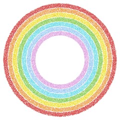 Obraz premium Colorful hearts gathering in Circle shape frame, Vector design