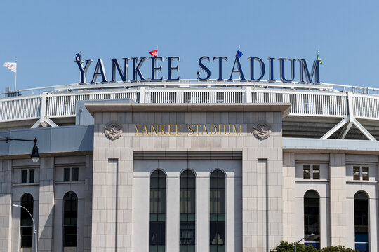 Yankee Stadium exterior and facade. The new Yankee Stadium was completed in 2009.