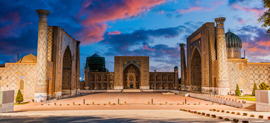 Registan, an old public square in Samarkand, Uzbekistan