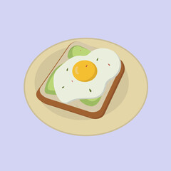 fried egg and avocado toast
