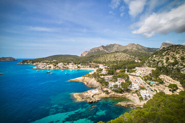 Fototapeta na wymiar Aerial view of Sant Elm, in Mallorca (Spain)