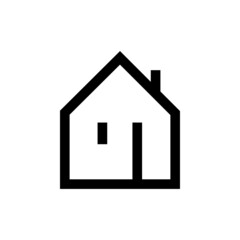 Outline icon. House emblem isolated. Vector illustration