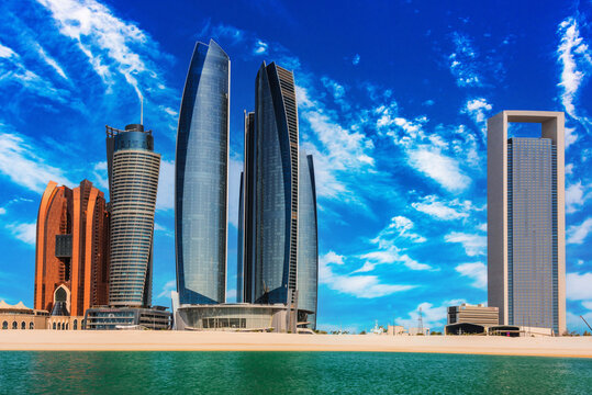 Etihad Towers in Abu Dhabi, United Arab Emirates