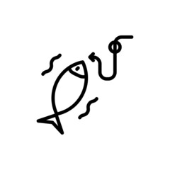 fishing icon logo vector for your design element