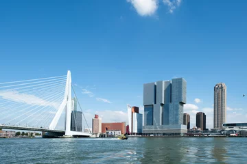 No drill light filtering roller blinds Erasmus Bridge Rotterdam, Zuid-Holland Province, THe Netherlands