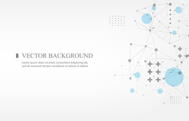 Abstract futuristic geometric vector white background