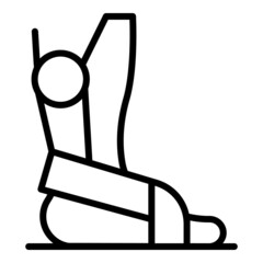 Exoskeleton leg icon outline vector. Robot man. Artificial future