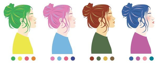 女性 パーソナルカラー カラーパレット