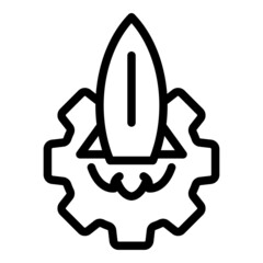 New gear startup icon outline vector. Entrepreneur business. Work project