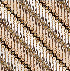 Vector illustration, Modification of traditional batik pattern.