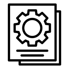 File management icon outline vector. Online teamwork. Work project