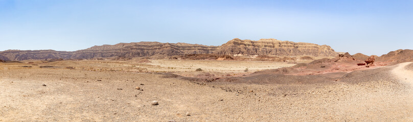 Fantastically  beautiful landscape in summer in Timna National Park near Eilat, southern Israel.