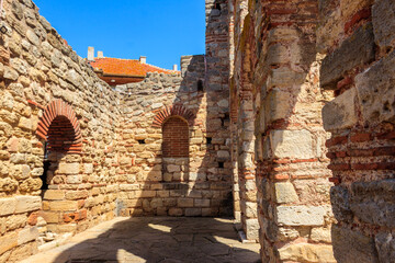 Byzantine Church of Saint Sophia, also known as the Old Bishopric in the old town of Nessebar,...