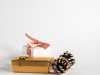 Christmas gift on a white background.