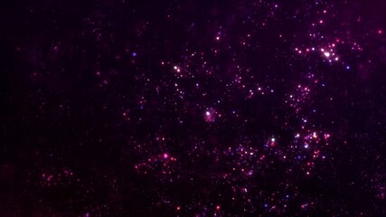 Abstract Purple Blue Gradient Light Particles as Divine Spiritual Virtual Reality web banner Background. Concept 3D illustration backplate as element for meditation New Year showcase announcements.