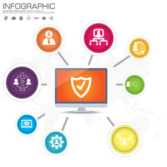 Business Infographic template with 3 options or steps.