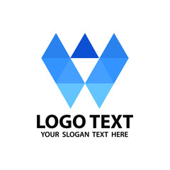 W Logo. W Letter Design Vector Illustration Modern Icon.
