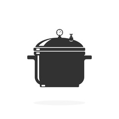 Pressure Cooker Saucepan Icon Domestic Household Appliance Vector illustration Concept