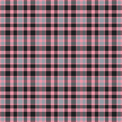 Plaid seamless pattern. Vector background of textile ornament. Flat fabric design.
