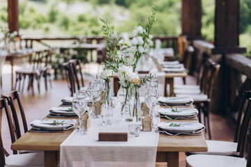Boho wedding table for a newlywed banquet.