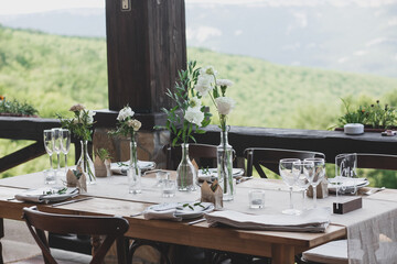 Boho wedding table for a newlywed banquet.