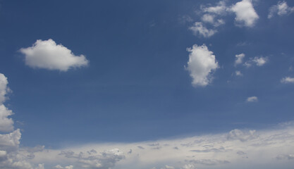 Blue sky with clouds for background.