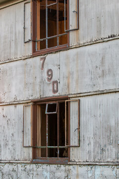 Old Abandoned Housing Units On Decommissioned Military Air Base In The UK