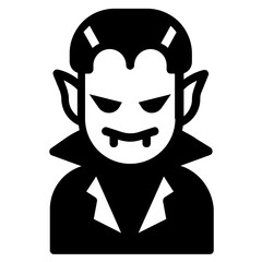 vampire glyph icon
