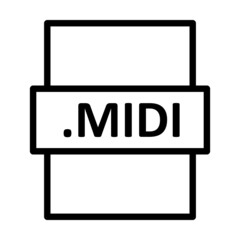 .MIDI Linear Vector Icon Design