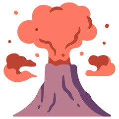 Obraz na płótnie Canvas volcanic eruption icon