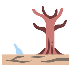 dead tree plastic icon